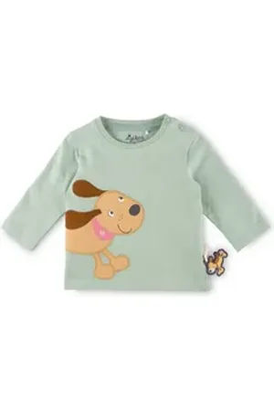 sigikid Langarmshirt Langarmshirt Funny Dog (1-tlg) grün 98