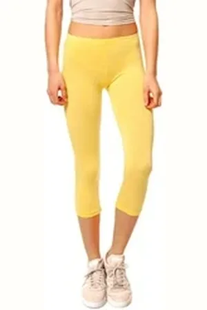 Muse Leggings Basic Capri Leggings 1077 gelb 34-36