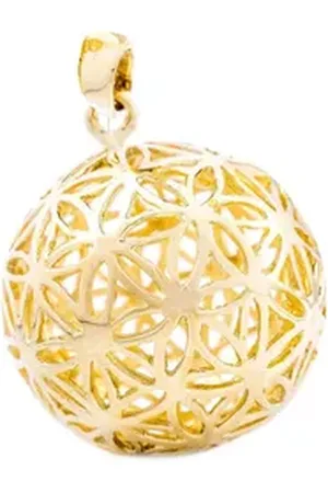 HOPLO Kettenanhänger Zauberkugel Anhänger Die Blume des Lebens Bronze Schmuck - 23mm ?
