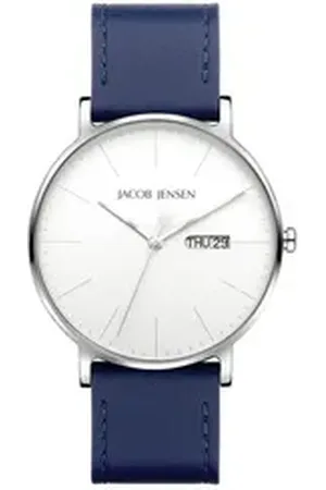 Jacob Jensen Quarzuhr Quarz Blau/Weiß weiß