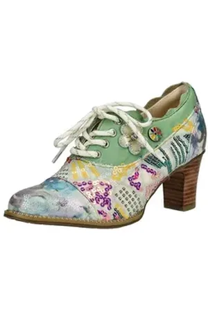 LAURA VITA Pumps Leder/Textil Schnürpumps grün 38 EU