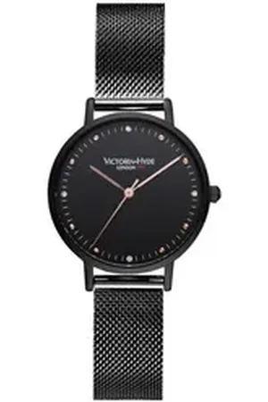 VICTORIA HYDE Quarzuhr Metropolitan Crystal Damen Basic Mesh-Armband, (1-tlg., Kein Set) schwarz