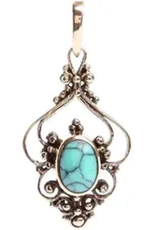 HOPLO Kettenanhänger Bronzeanhänger Türkis Schmuck - sonstige Symbole - 33x15mm