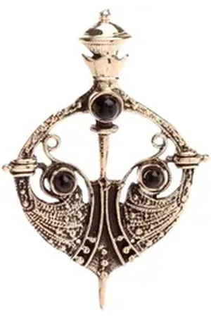 HOPLO Kettenanhänger Bronzeschwert mit Onyxsteinen Bronze Schmuck Anhänger