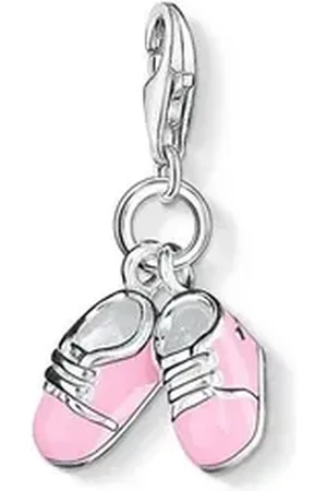 Thomas Sabo Kettenanhänger Charm Pink Babyschuhe (Set) rosa