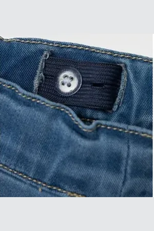 NAME IT Weite Jeans Bella (1-tlg) Drapiert/gerafft blau 92