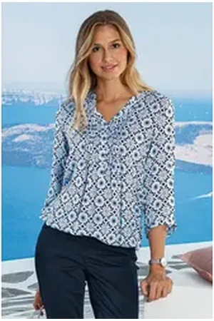 Serafini Druckbluse weiß 38