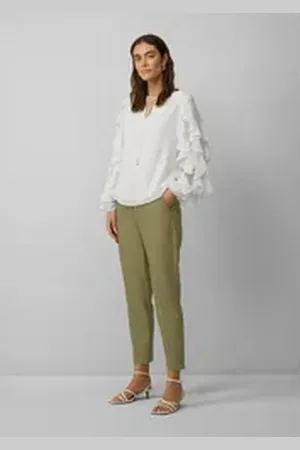 QS by s.Oliver BLACK LABEL 7/8-Hose Cigarette-Pants im Slim Fit mit Elastikeinsatz 46