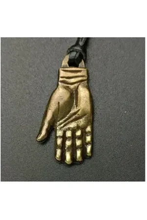 HOPLO Kettenanhänger Glückshand aus Bronze Anhänger Schmuck