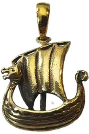 HOPLO Kettenanhänger Bronzeanhänger Wikingerboot Wikingerschiff klein Schmuck Viking ? 17mm