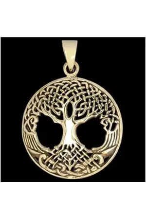 HOPLO Kettenanhänger Weltenesche Bronze Anhänger Schmuck gross - Lebensbaum - 26mm ?