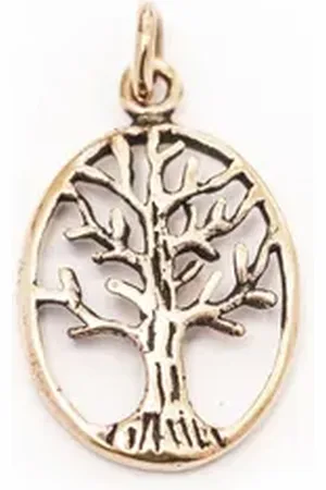 HOPLO Kettenanhänger Weltenbaum klein Bronze Anhänger Schmuck - Lebensbaum - 29x17mm