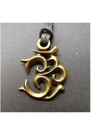 HOPLO Kettenanhänger Ohm Anhänger aus Bronze Anhänger Schmuck - Om