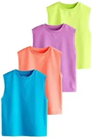 Next Stricktop Tanktops in Neonfarben im 4er-Pack (4-tlg) blau 104 (4 J.)