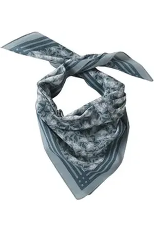 Vertbaudet Halstuch Mädchen Halstuch mit Blumenprint blau|grau