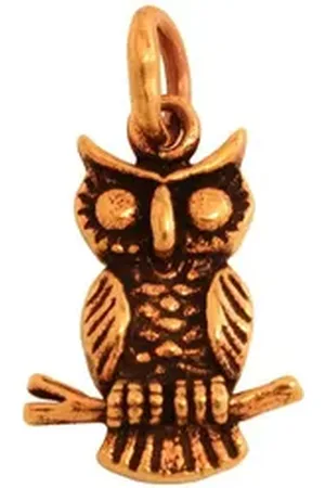 HOPLO Kettenanhänger Bronzeanhänger Eule Uhu klein Schmuck - Sonstige Tiere - 23x13mm