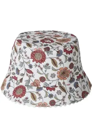 Vertbaudet Beanie Mädchen Sonnenhut mit Blumenprints weiß 86/98