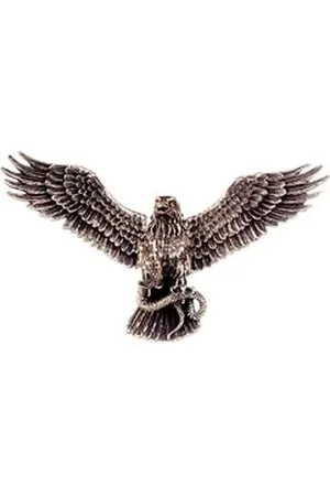 HOPLO Kettenanhänger Bronzeanhänger Adler beweglich Schmuck - Vögel - 82x110mm