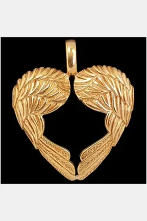 HOPLO Herzanhänger Engelherz Anhänger Bronze Enge Herzl Liebe Schmuck Harmonie