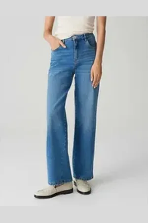 Opus Weite Jeans Wide Leg Jeans MIVY High Rise mit Stretch-Anteil blau 44 L31