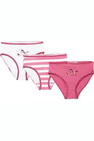 Erwin Müller Slip Mädchen-Slip 3er-Pack (3-St) Single-Jersey Streifen rosa 122/128