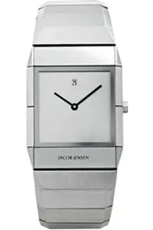 Jacob Jensen Quarzuhr Herren Armbanduhr SAPPHIRE SERIES 552 silber B. 30 mm silberfarben