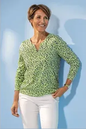 Betty & Co Print-Shirt grün XL