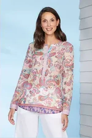 Serafini Langarmbluse beige 42