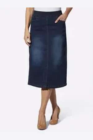 WITT WEIDEN A-Linien-Rock Jeansrock blau 22