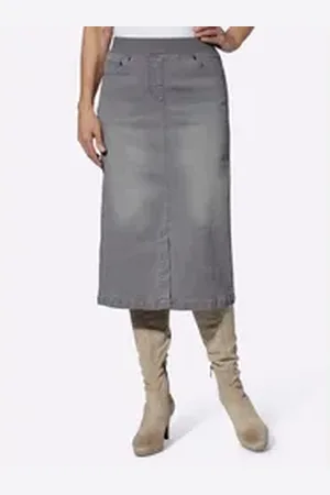 WITT WEIDEN A-Linien-Rock Jeansrock grau 21