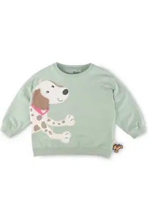 sigikid Langarmshirt Oversize-Shirt Funny Dog (1-tlg) grün 122/128