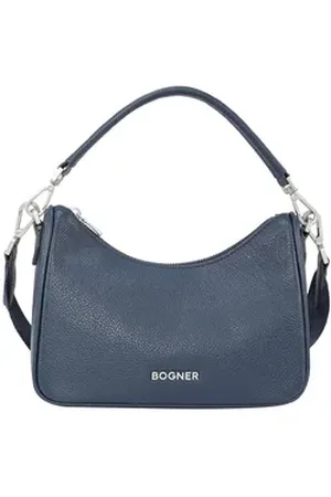 Bogner Schultertasche Lora Shoulderbag, aus echtem Leder blau