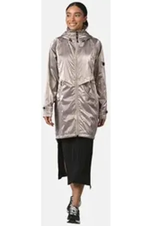 Ragwear Langmantel Frodik Shine oversized Damen Parka im Metallic-Look grau L (40)