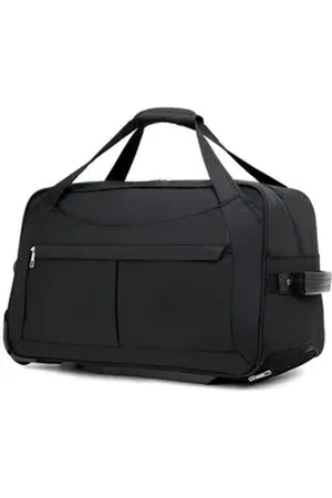 Kono Trolley 55cm Leicht Reisetasche mit Rollen Handgepäck mit 2 Rollen schwarz