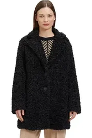 Betty & Co Plüschjacke Betty & Co Plüschjacke mit Reverskragen schwarz 38