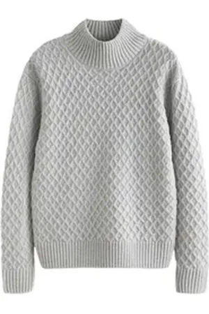 Next Stehkragenpullover Regular Fit Pullover mit Rollkragen und Wollanteil (1-tlg) grau 3XL Reg