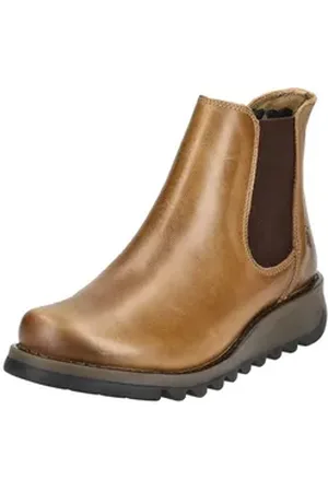 Fly London Stiefelette Leder/Textil Stiefelette braun 42 EU