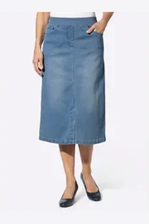 WITT WEIDEN A-Linien-Rock Jeansrock blau 22