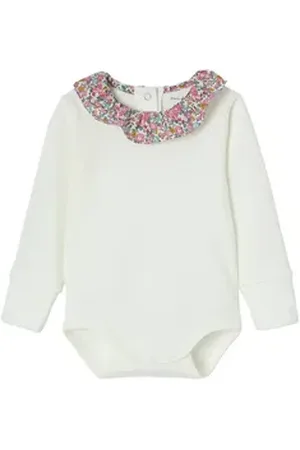 Envie de Fraise Body Mitwachsender Baby Body mit Liberty-Kragen weiß 80