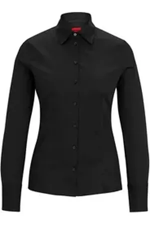 HUGO BOSS Langarmbluse schwarz 44