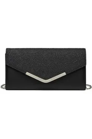 MISS LULÙ Abendtasche Elegante Clutch Bag mit Kette für Damen als Umhängetaschen-Modell schwarz