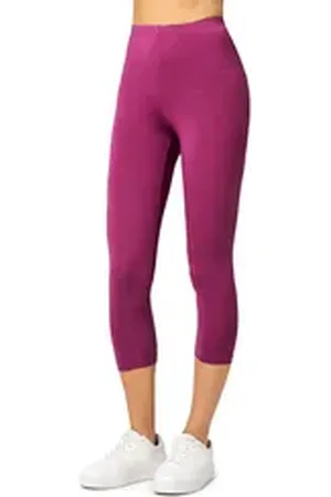 Merry Style Leggings Damen Caprihose 3/4 Hose MS10-144 (1-tlg) aus Viskose rosa 4XL