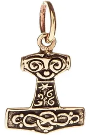 HOPLO Kettenanhänger Mjölnir sehr klein Bronze Anhänger Schmuck - Thorhammer - 19x11mm