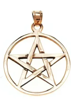 HOPLO Kettenanhänger Pentagramm Bronze Anhänger Schmuck - Pentagramm - 32x23mm