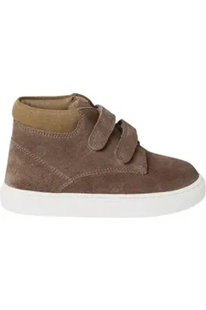 Vertbaudet Jungen Klett-Sneakers aus Leder Sneaker braun 30 EU