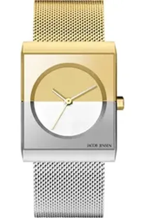 Jacob Jensen Quarzuhr Damen Armbanduhr CLASSIC 526 gold / silber B. 24 mm silberfarben