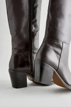 Next Forever Comfort® Kniehohe Cowboystiefel High-Heel-Stiefel (1-tlg) braun 42 EU
