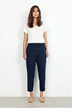 soyaconcept Jogg Pants Hose SC-Saya in Navy (1-tlg) Tunnelzugbändchen blau XXL (46)