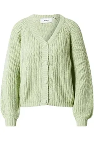 Moves Strickjacke Momo (1-tlg) Plain/ohne Details grau|grün XS