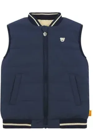Steiff Outdoorjacke Wendeweste Sharky, Reflektor, gefüttert, wattiert blau 104